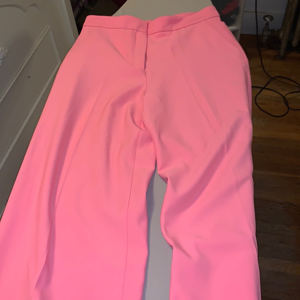 Bright pink wide pants from Zara
